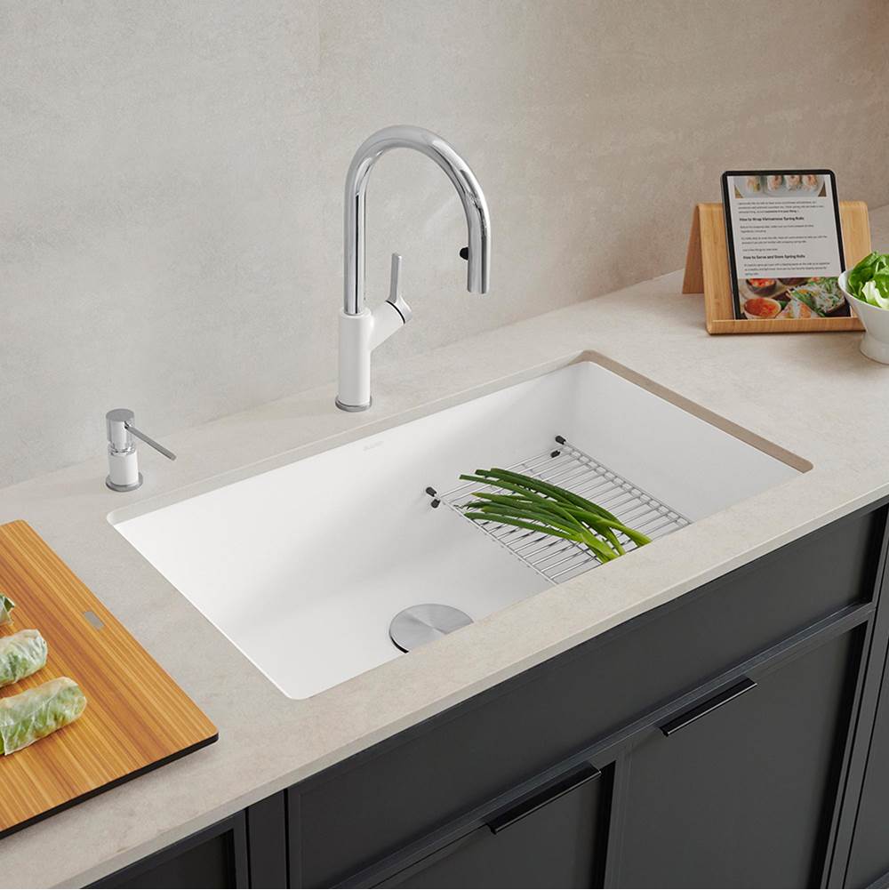 Blanco - Precis SILGRANIT 32'' Super Single Undermount Kitchen Sink - White - White