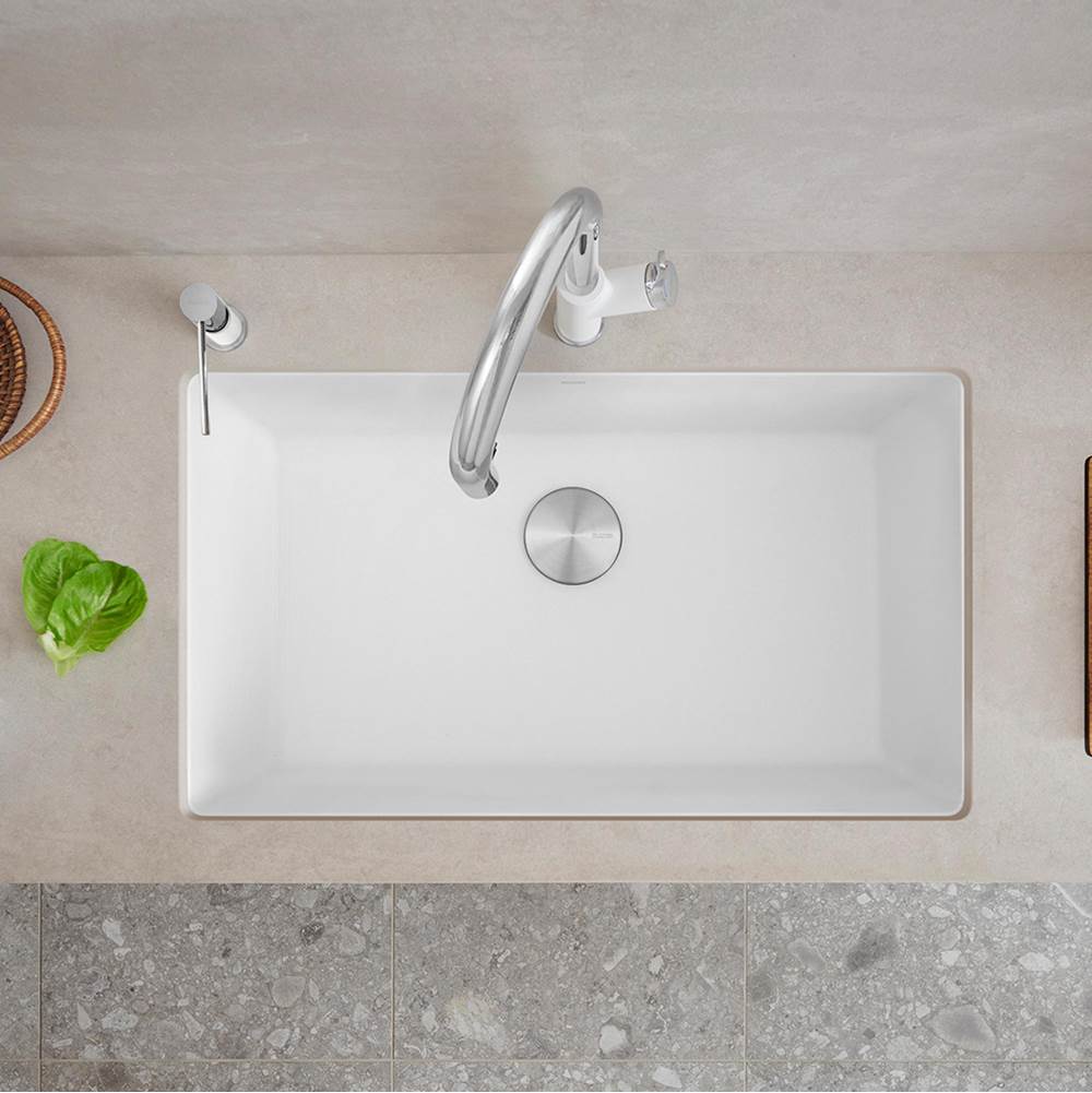 Blanco - Precis SILGRANIT 32'' Super Single Undermount Kitchen Sink - White - White