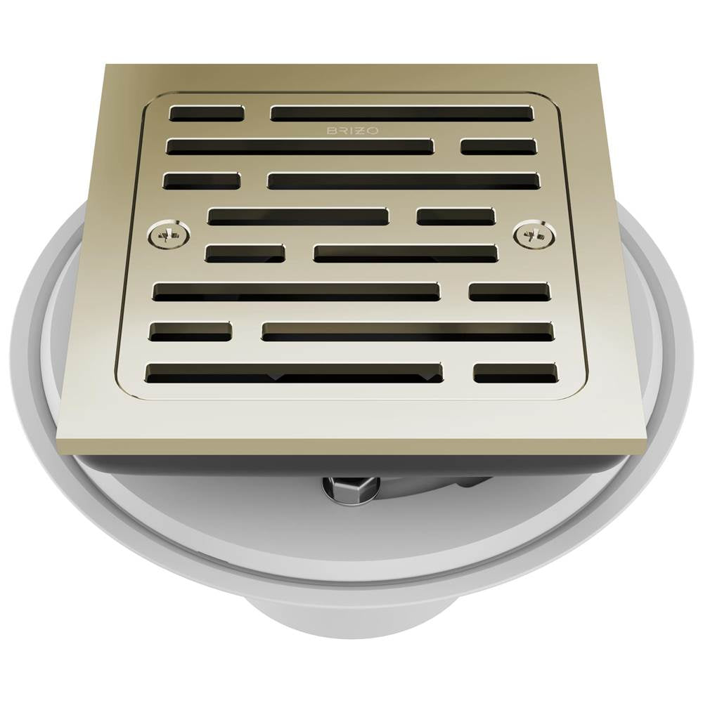 Brizo - Other 4'' Tile-In Square Shower Drain - Polished Nickel