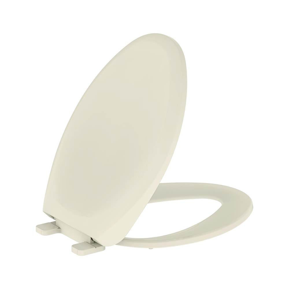 Gerber Plumbing - Elongated Non-Slow Close Toilet Seat with Adjustable Mounting Biscuit - Biscuit