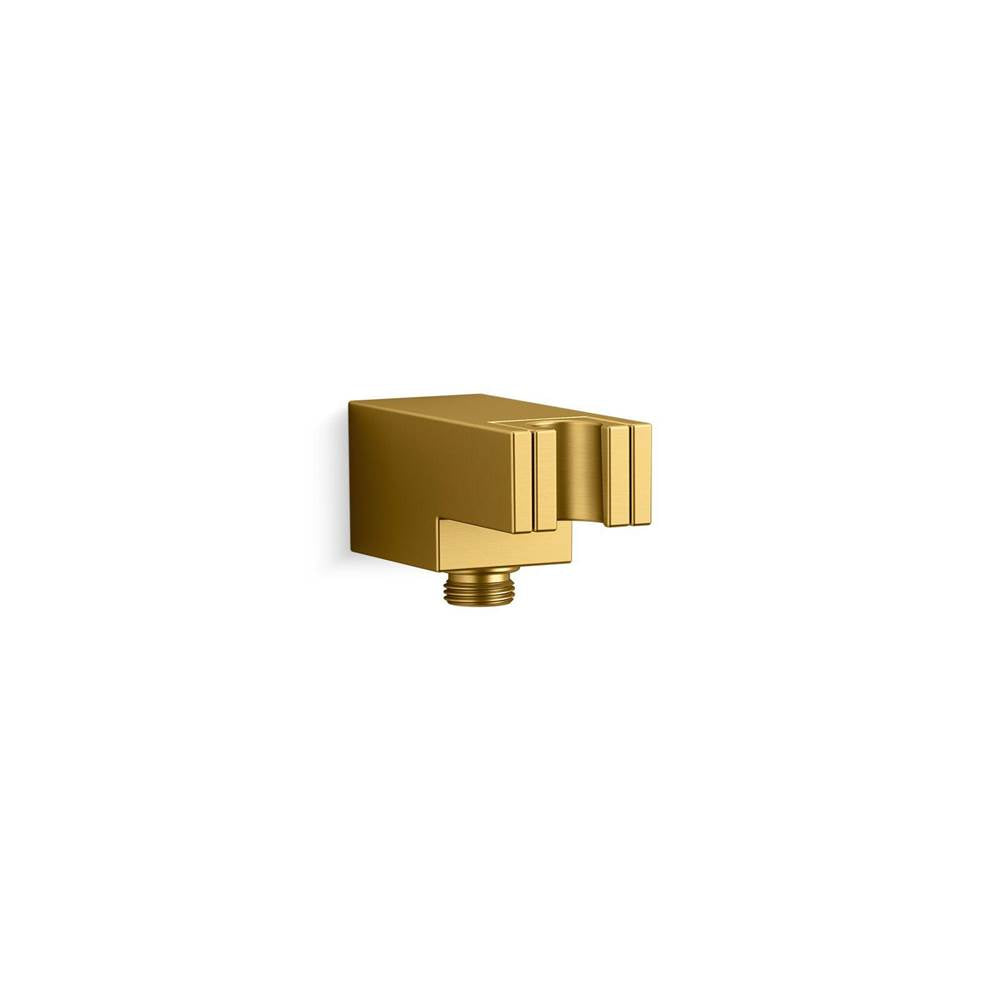 Kohler - Statement Wall-mount handshower holder with supply elbow and check valve - Vibrant Brushed Moderne Brass