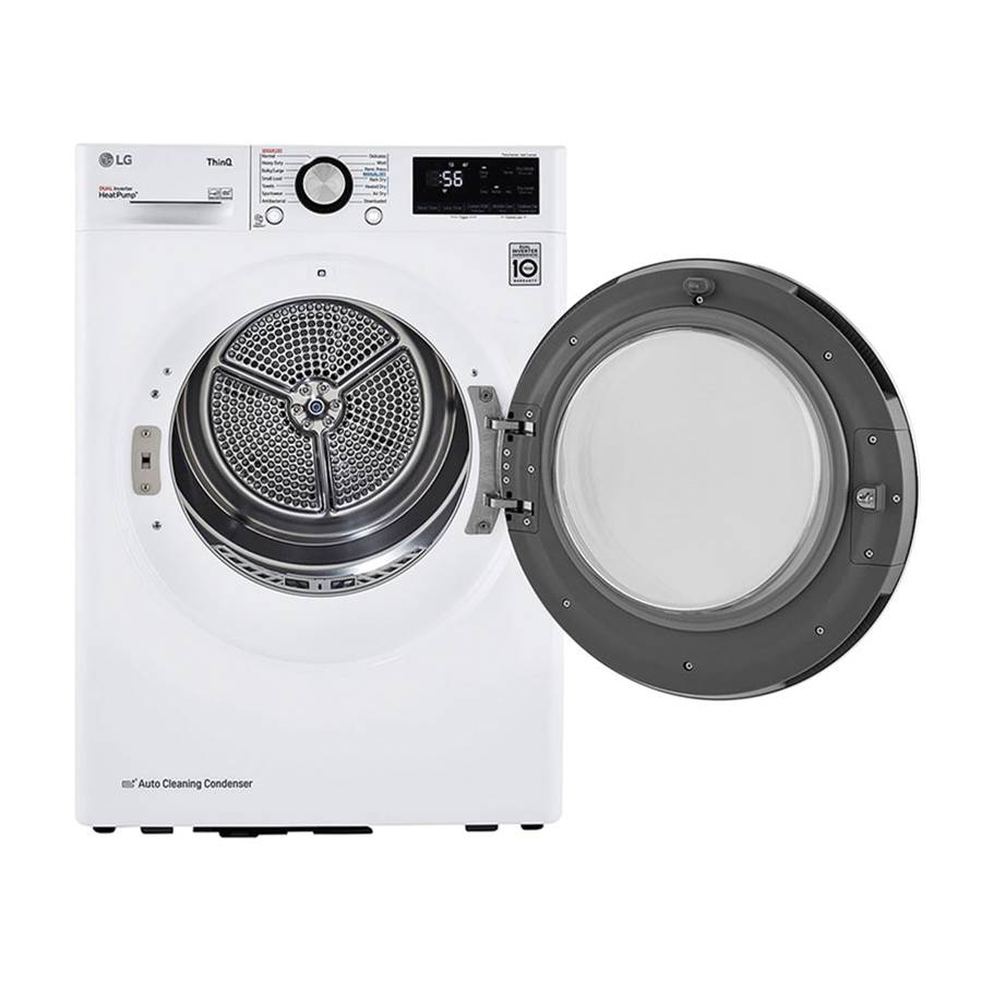 LG Appliances - 4.2 cu.ft. 24'' Compact Front LED Display with Dial-A-Cycle, Winkle Care, Ventless condensing system, White - White