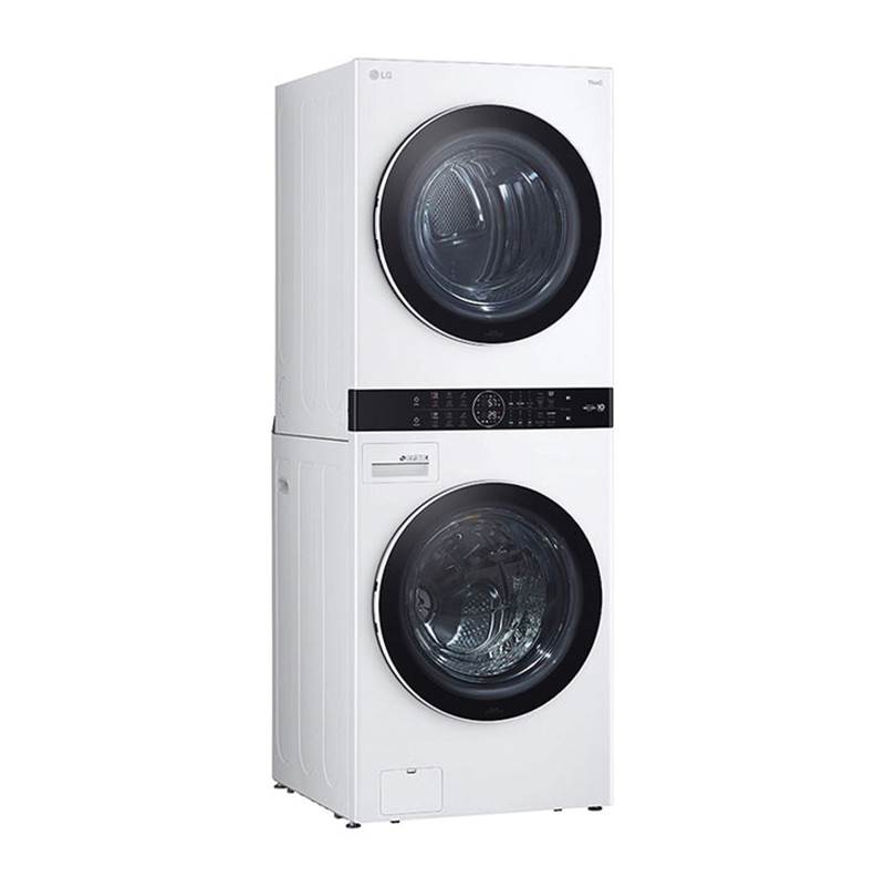 LG Appliances - 4.5 cu.ft. Washer, 7.4 cu.ft. Gas Dryer, Washtower with Center Control, TurboWash360 and TurboSteam, White - White