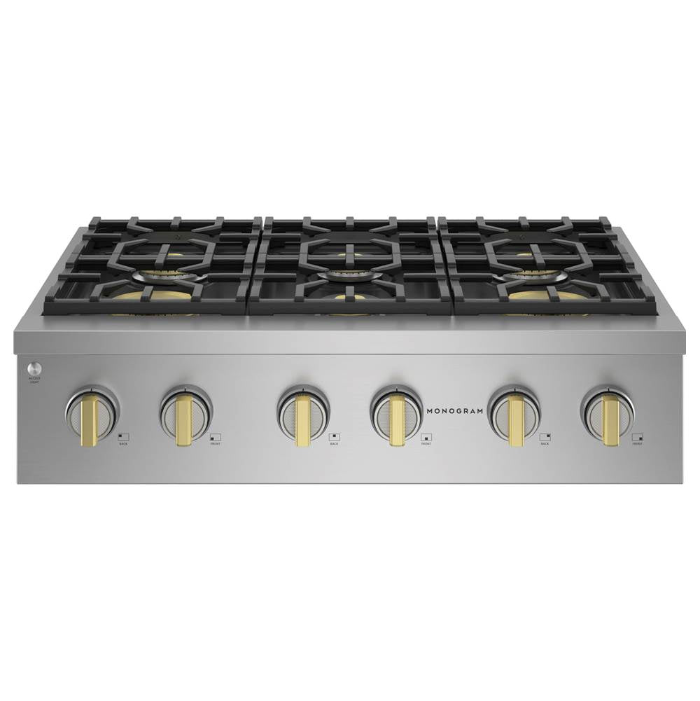 Monogram - 36'' Professional Gas Rangetop With 6 Burners (Natural Gas) - Stainless Steel