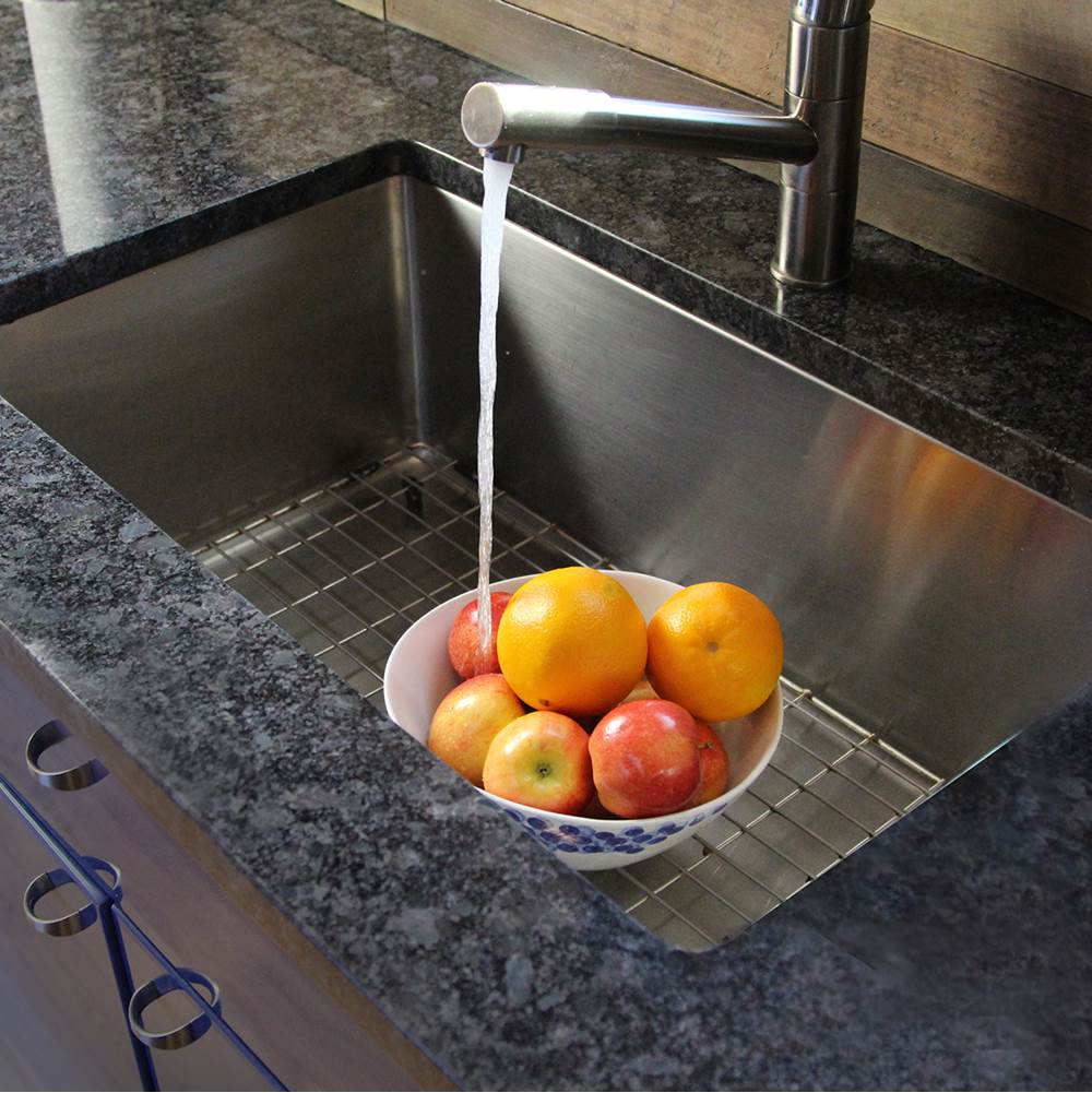 Nantucket Sinks - Pro Series Rectangle Single Bowl Undermount Small Radius Corners Stainless Steel Kitchen Sink, 16 Gauge - satin
