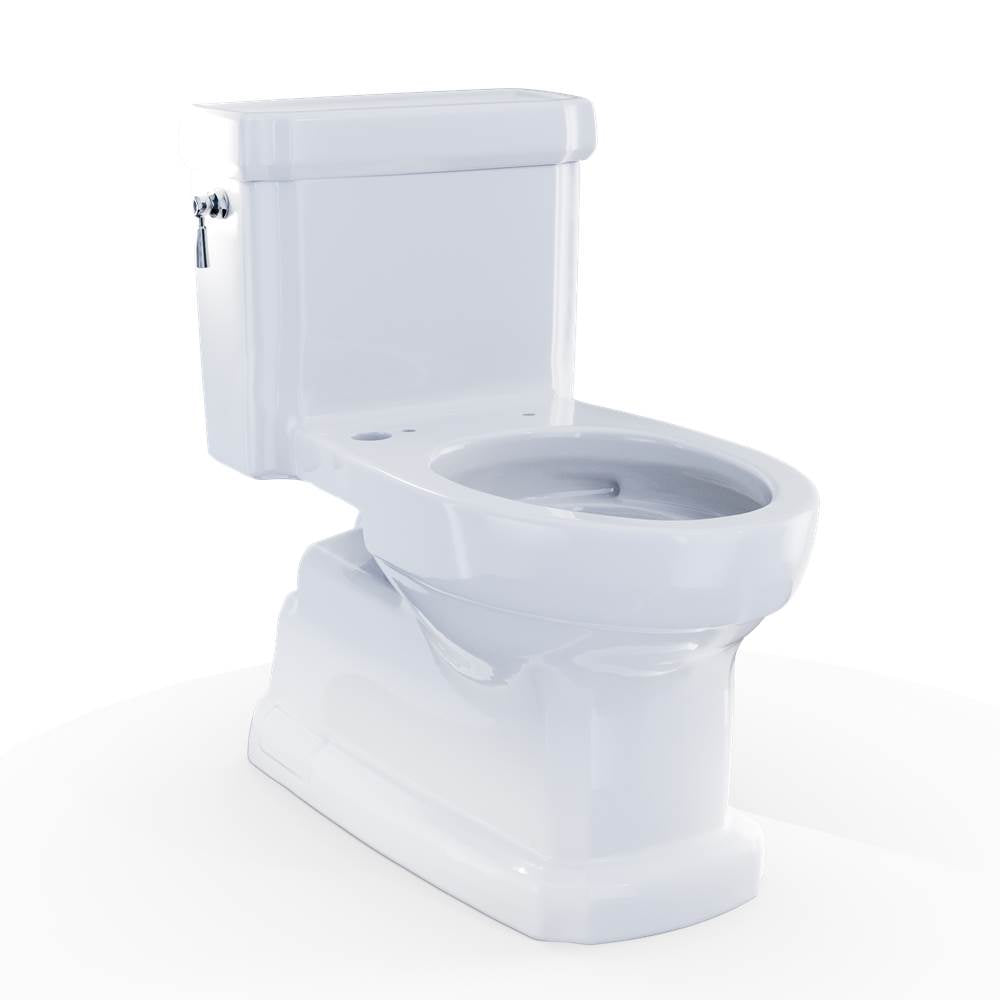 TOTO - TOTO Eco Guinevere WASHLET plus Ready Elongated 1.28 GPF Universal Height Skirted Toilet with CEFIONTECT, Cotton White - Cotton White
