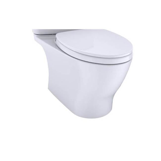TOTO - Nexus Two-Piece Elongated 1.28 GPF Universal Height Toilet Bowl Only with CEFIONTECT, WASHLET plus Ready, Cotton White - Cotton