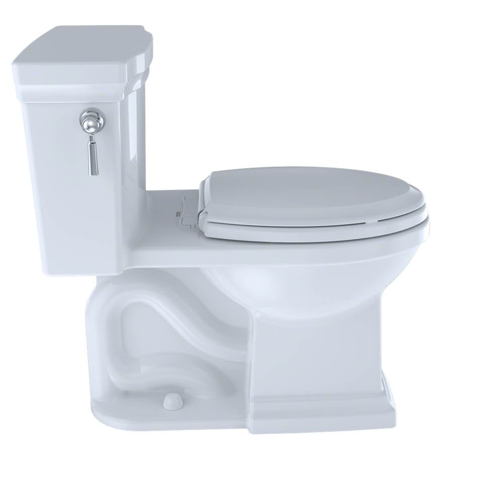 TOTO - TOTO Promenade II One-Piece Elongated 1.28 GPF Universal Height Toilet with CEFIONTECT, Cotton White - Cotton White