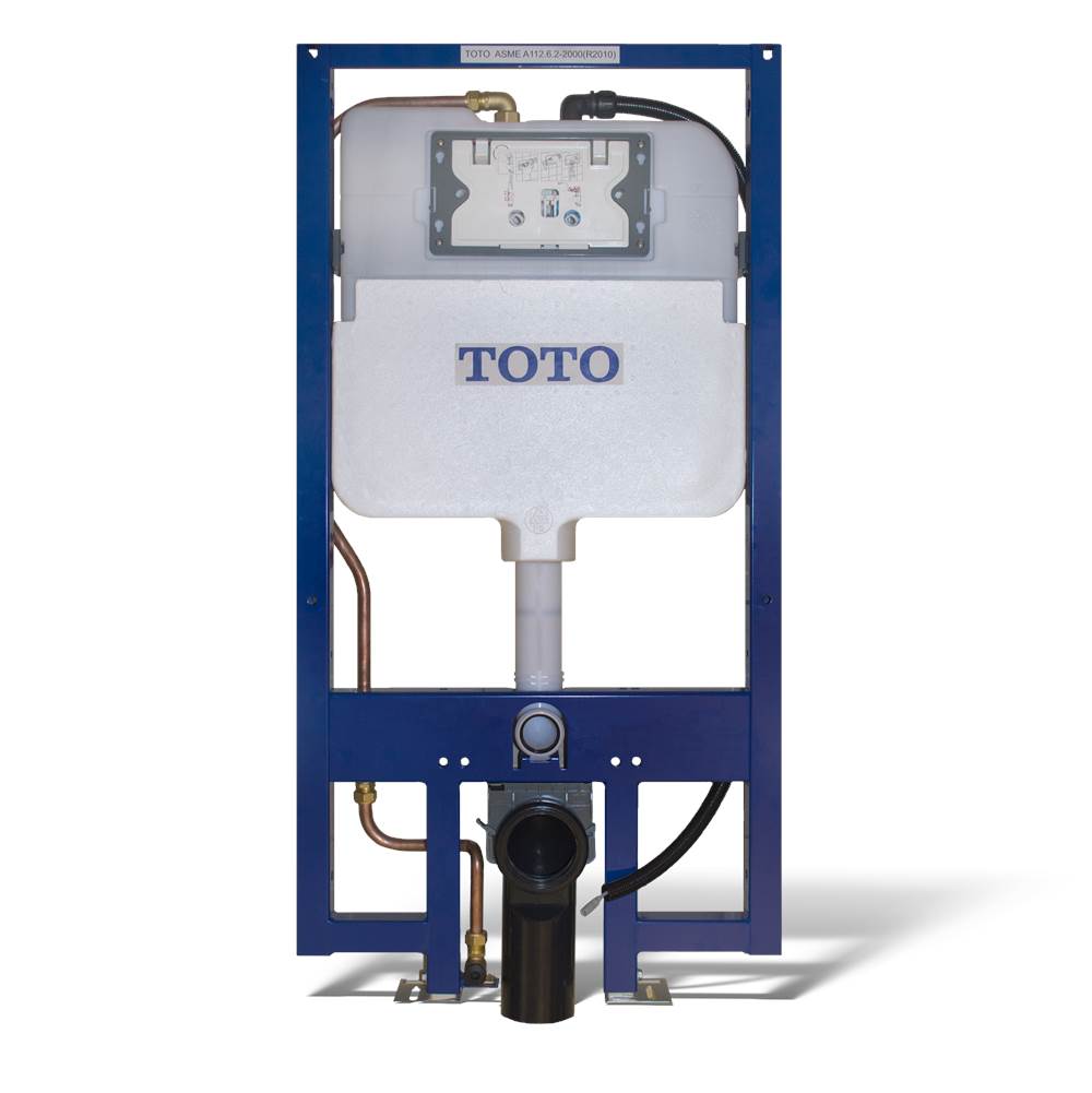 TOTO - Toto Duofit In-Wall Dual Flush 1.28 And 0.9 Gpf Tank System With Washlet+ Auto Flush Ready Copper Supply Line