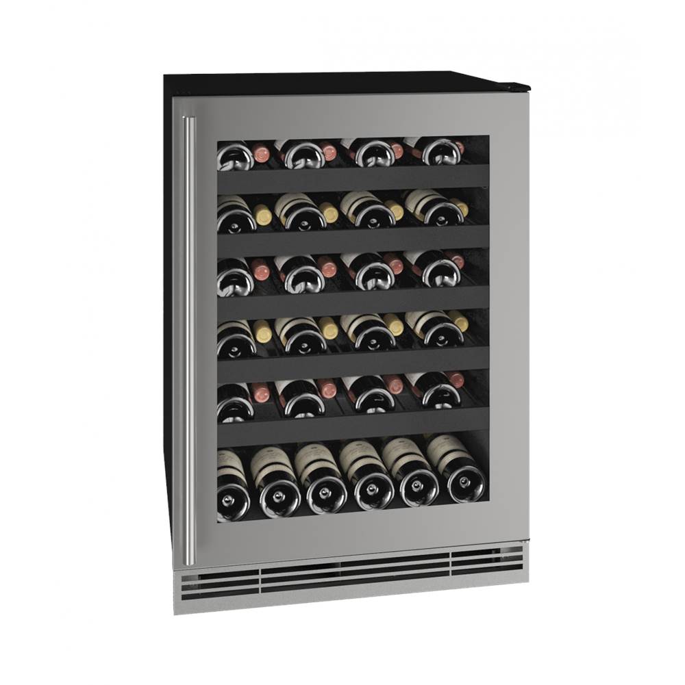 U Line - Wine Captain 24'' Reversible Hinge Stainless Frame 115v - Stainless