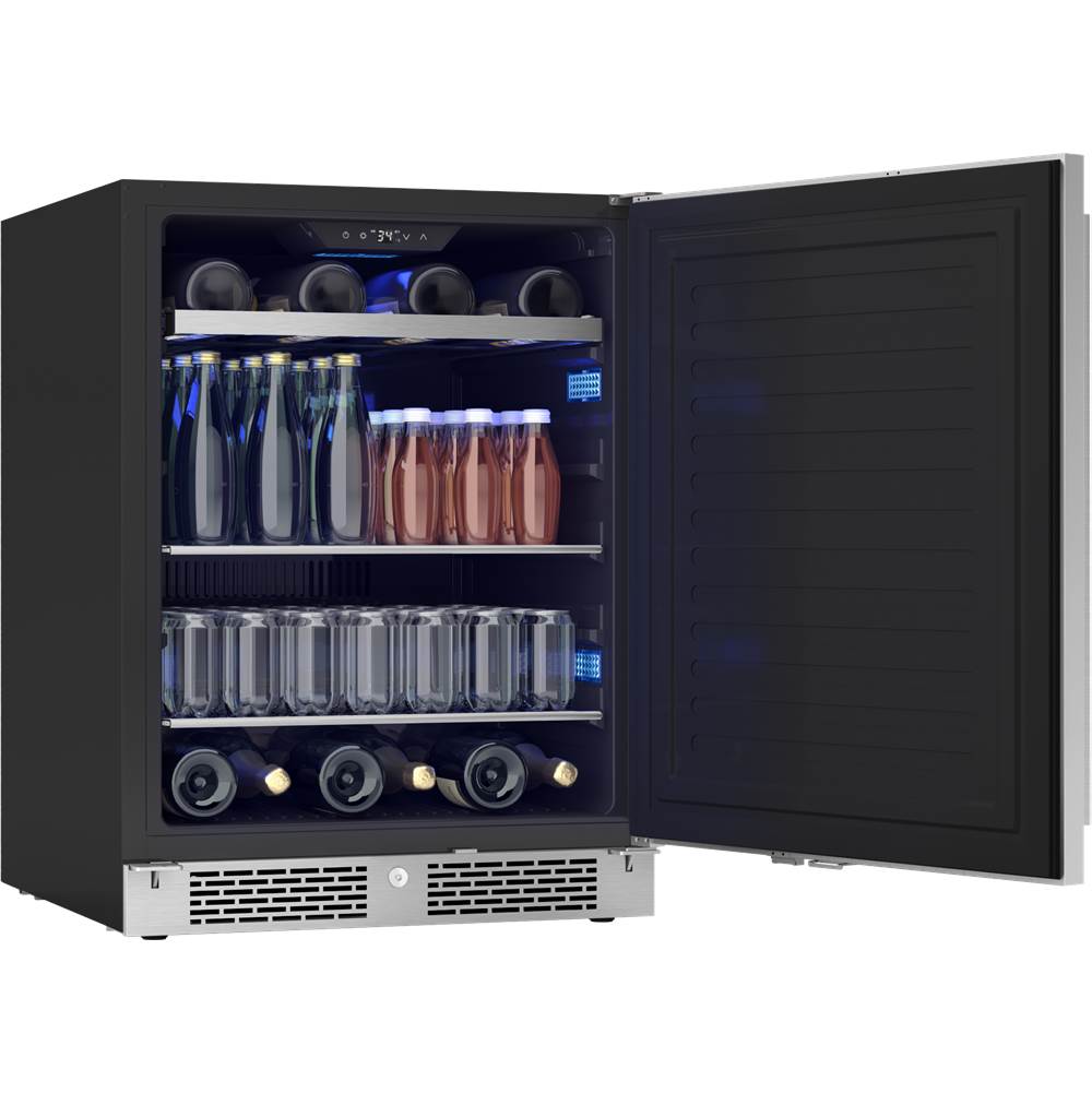 Zephyr - Presrv ADA Beverage Cooler, 24in Compact, SS, Reversible Door and Lock, 1 Zone - Stainless Steel
