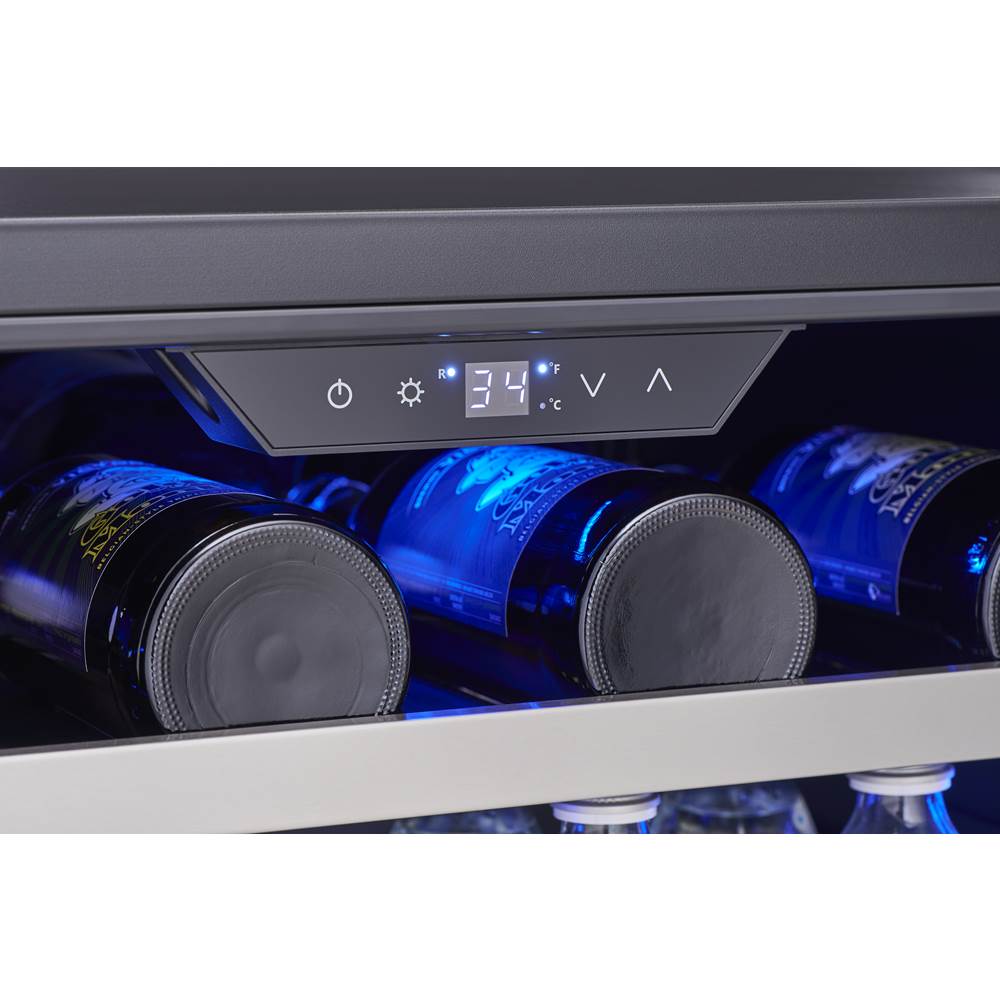 Zephyr - Presrv ADA Beverage Cooler, 24in Compact, SS, Reversible Door and Lock, 1 Zone - Stainless Steel