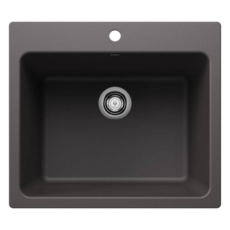 Blanco - Liven SILGRANIT 25'' Single Bowl Dual Mount Laundry Sink - Cinder - Cinder