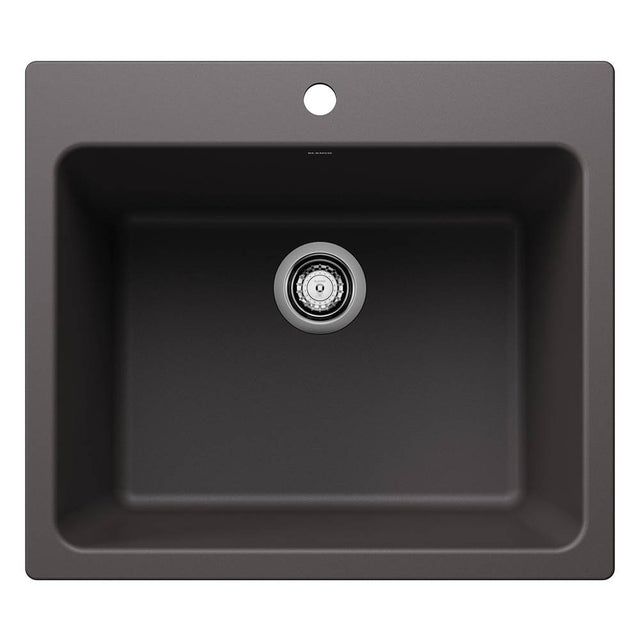 Blanco - Liven SILGRANIT 25'' Single Bowl Dual Mount Laundry Sink - Cinder - Cinder