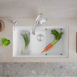 Blanco - Precis SILGRANIT 32'' Super Single Undermount Kitchen Sink - White - White