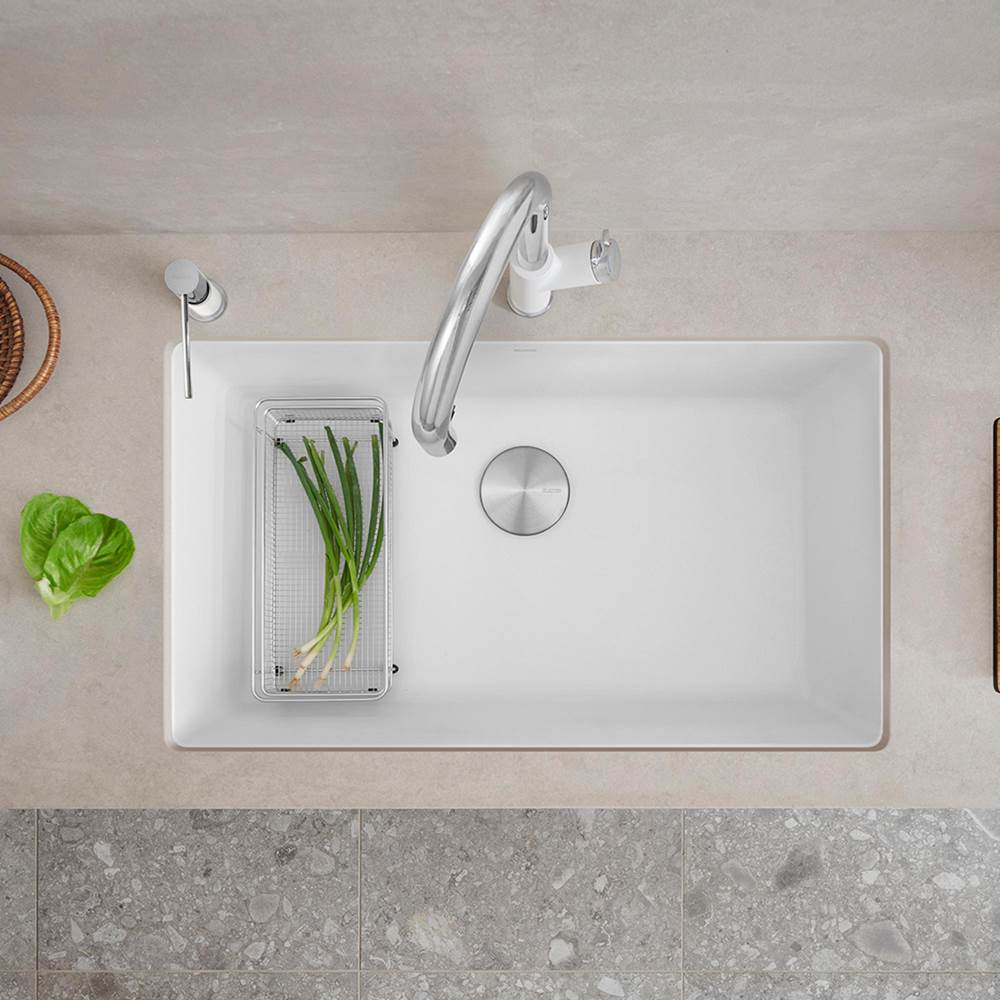Blanco - Precis SILGRANIT 32'' Super Single Undermount Kitchen Sink - White - White