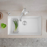 Blanco - Precis SILGRANIT 32'' Super Single Undermount Kitchen Sink - White - White