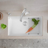Blanco - Precis SILGRANIT 32'' Super Single Undermount Kitchen Sink - White - White