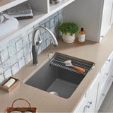 Blanco - Liven SILGRANIT 25'' Single Bowl Dual Mount Laundry Sink - Cinder - Cinder
