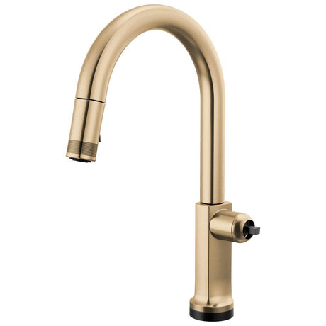 Brizo - Kintsu SmartTouch Pull-Down Faucet with Arc Spout - Less Handle - Luxe Gold