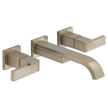 Brizo - Siderna Two-Handle Wall Mount Lavatory Faucet - Less Handles 1.5 GPM - Brushed Nickel