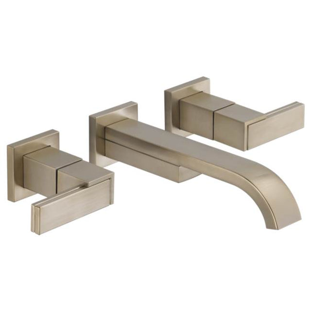 Brizo - Siderna Two-Handle Wall Mount Lavatory Faucet - Less Handles 1.5 GPM - Brushed Nickel