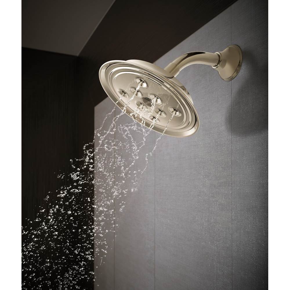 Brizo - Universal Showering 7'' Classic Round H2Okinetic<sup></sup> Single Function Wall Mount Showerhead - Polished Nickel