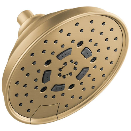 Brizo - Universal Showering 7'' Classic Round H2Okinetic Multi-Function Wall Mount Shower Head - 2.5 GPM - Luxe Gold