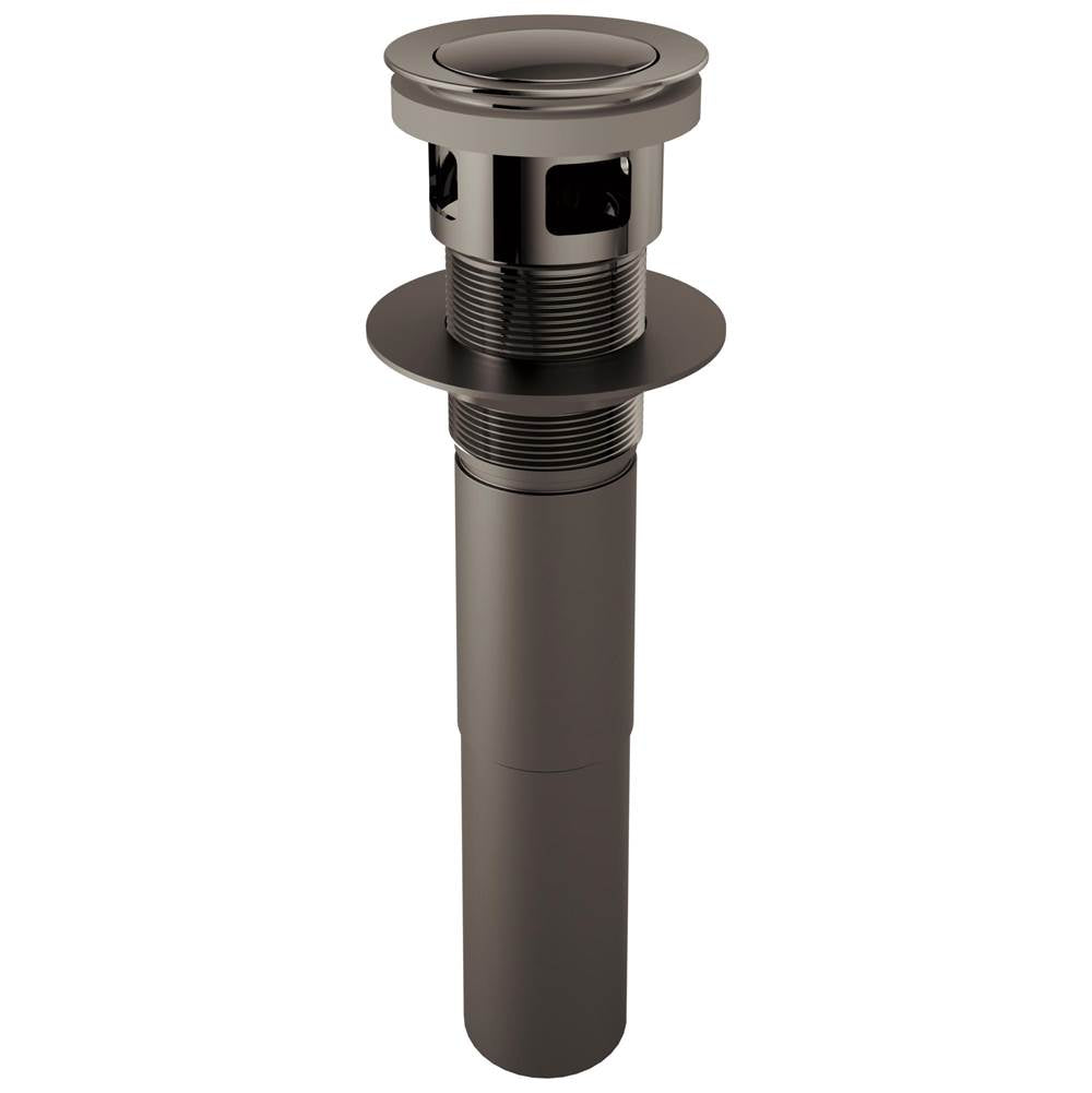 Brizo - Other Push Button Pop-Up Lavatory Drain With Overflow - Brilliance Black Onyx