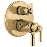 Brizo - Invari Tempassure Thermostatic Valve With Integrated 3-Function Diverter Trim - Polished Gold