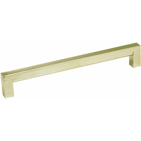 Colonial Bronze - 8'' center-to-center, 8.4375'' overall, 0.4375 x 0.5'' Square Cabinet Pull with rounded back hand finished in Unlacquered Polished Brass - Unlacquered Polished Brass