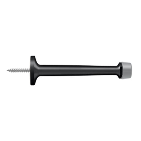 Deltana - 4'' Baseboard Door Bumper, Solid Brass - Paint Black