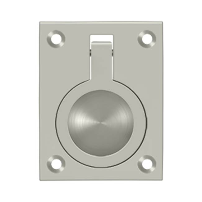 Deltana - Flush Ring Pull, 2-1/2'' x 1-7/8'' - Brushed Nickel