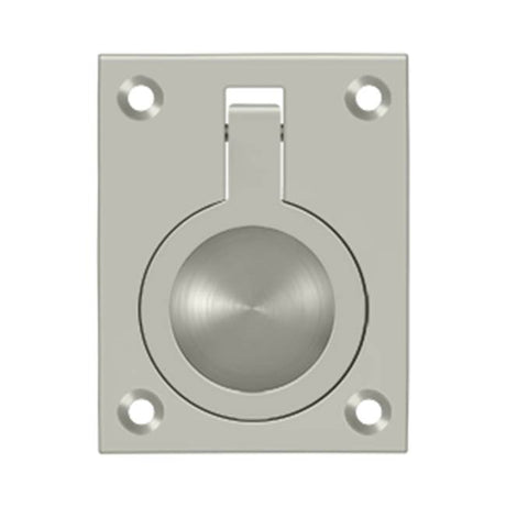 Deltana - Flush Ring Pull, 2-1/2'' x 1-7/8'' - Brushed Nickel