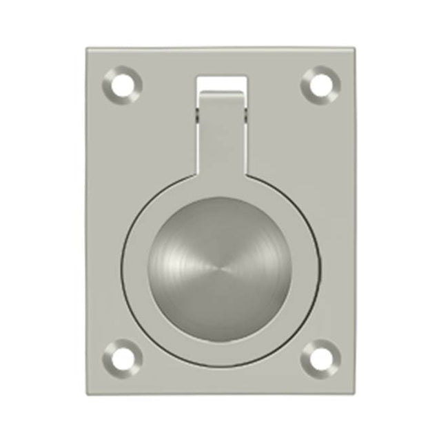 Deltana - Flush Ring Pull, 2-1/2'' x 1-7/8'' - Brushed Nickel