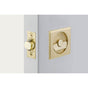 Emtek - Square Tubular Pocket Door Privacy, US4 - Satin Brass