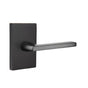 Emtek - Passage, Modern Rectangular Rosette, Helios Lever, LH, US19 - Flat Black