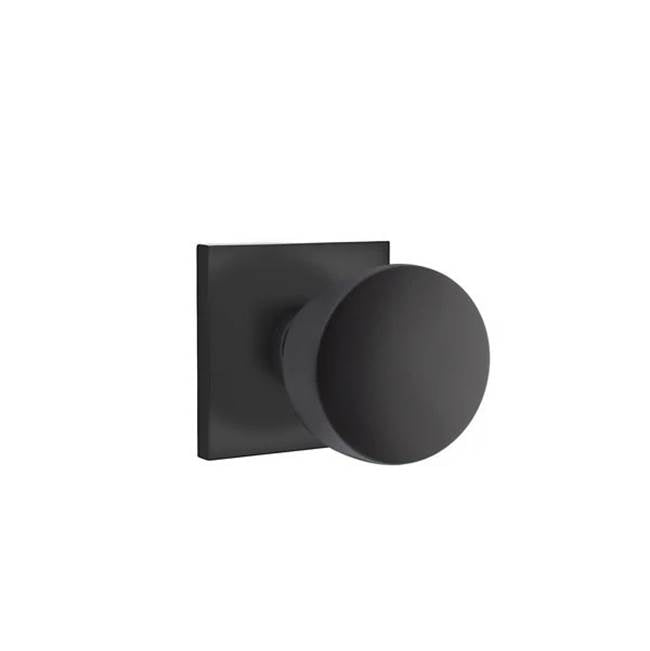 Emtek - Passage, Square Rosette, Laurent Round Knob, US19 - Flat Black