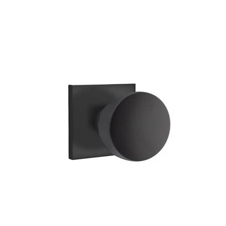 Emtek - Passage, Square Rosette, Laurent Round Knob, US19 - Flat Black