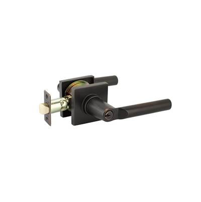 Emtek - KIL Helios Lever, Modern Rectangular Rosette, RH, US19 - Flat Black