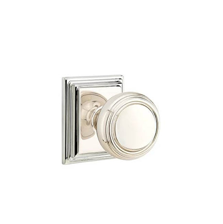 Emtek - Dummy, Wilshire Rosette, Norwich Knob, US14 - Polished Nickel