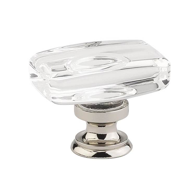 Emtek - Windsor Crystal Knob, Cabinet, 1-1/4'', US15 - Satin Nickel
