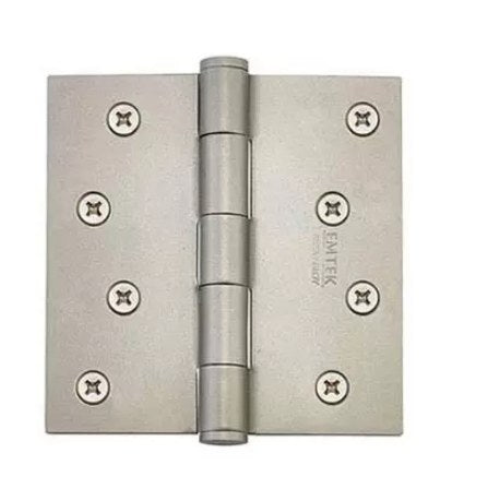 Emtek - 9100 Stl Hinge, SD, SqCr, 4, US14 - Polished Nickel