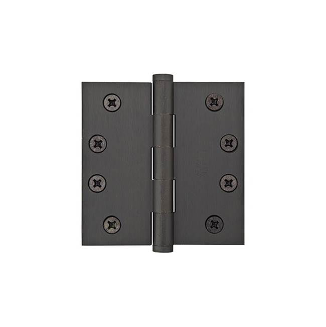 Emtek - 9600 Hnge, SldBrs, SD, SqCr, 4x4'', US3NL - Unlacquered Brass