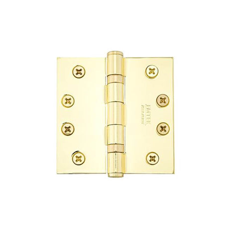 Emtek - 9600 Hnge, SldBrs, BB, SqCr, 4x4'', US3NL - Unlacquered Brass
