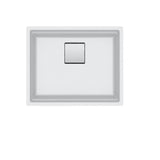 Franke - Peak 22.1-in. x 18.1-in. Granite Undermount Single Bowl Kitchen Sink in Polar White