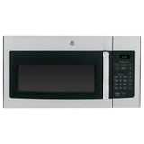 GE Appliances - GE 1.6 Cu. Ft. Over-the-Range Microwave Oven - Stainless Steel/Black