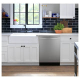 GE Appliances - Top Control with Plastic Interior Dishwasher with Sanitize Cycle and Dry Boost - Stainless Steel