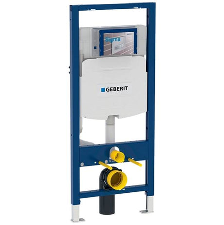 Geberit - Geberit Duofix element for wall-hung WC, 120 cm, with Sigma concealed cistern 12 cm, 6 / 3 liters - Chrome