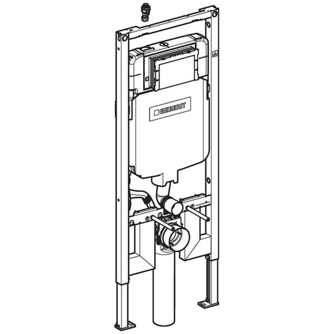 Geberit - Geberit Duofix element for wall-hung WC, 120 cm, with Sigma concealed cistern 8 cm, for wood frame wall